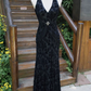 Classical Halter Neck Prom Dress Jacquard Mermaid Evening Dress C9222