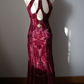 Classical Halter Neck Prom Dress Jacquard Mermaid Evening Dress C9222