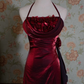 Alluring Halter Neck Backless Prom Dress Appliques Mermaid Evening Dress C9223