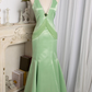 Ornate Halter Neck Green Prom Dress Beading Mermaid Evening Dress C9225