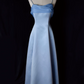 Alluring Spaghetti Straps Prom Dress Satin A-Line Evening Dress C9227