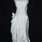 Robe de bal de princesse bustier à volants en satin long, robe de soirée C8117