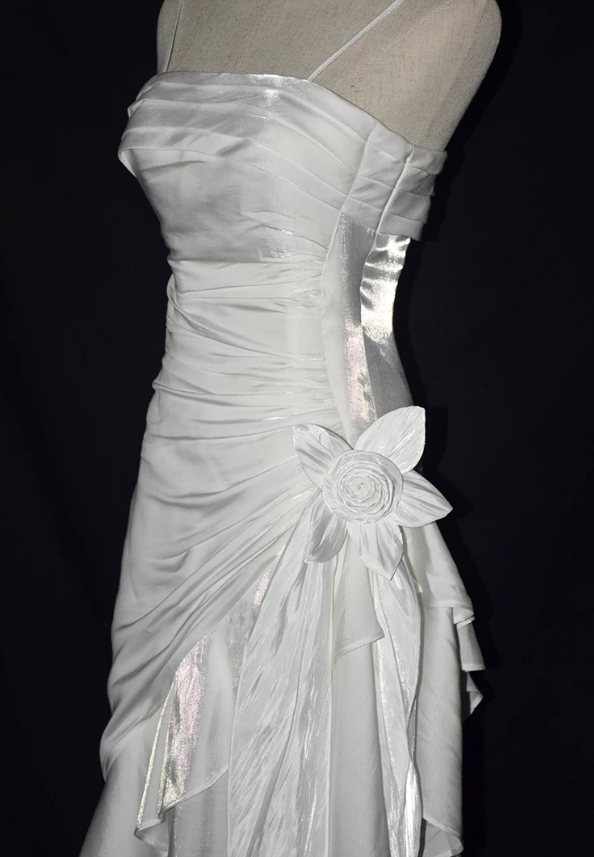 Robe de bal de princesse bustier à volants en satin long, robe de soirée C8117