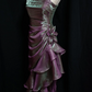 Robe de bal de princesse bustier à volants en satin long, robe de soirée C8117