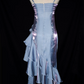Robe de bal de princesse bustier à volants en satin long, robe de soirée C8117