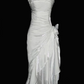 Robe de bal de princesse bustier à volants en satin long, robe de soirée C8117