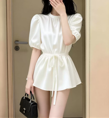 Mini robe de soirée en satin, sans bretelles, sans manches, ligne a, simple, C899