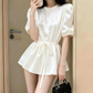 Mini robe de soirée en satin, sans bretelles, sans manches, ligne a, simple, C899