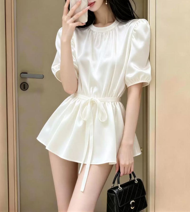 Mini robe de soirée en satin, sans bretelles, sans manches, ligne a, simple, C899