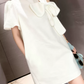 Mini robe de soirée en satin, sans bretelles, sans manches, ligne a, simple, C899
