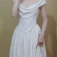 Superbe robe de mariée sirène bustier en satin et tulle, longue et en dentelle, C4563