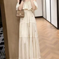 Robe de bal de princesse bustier à volants en satin long, robe de soirée C8117