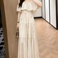 Robe de bal de princesse bustier à volants en satin long, robe de soirée C8117