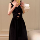 Robe de bal de princesse bustier à volants en satin long, robe de soirée C8117