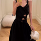 Robe de bal de princesse bustier à volants en satin long, robe de soirée C8117