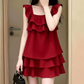 Mini robe de soirée en satin, sans bretelles, sans manches, ligne a, simple, C899