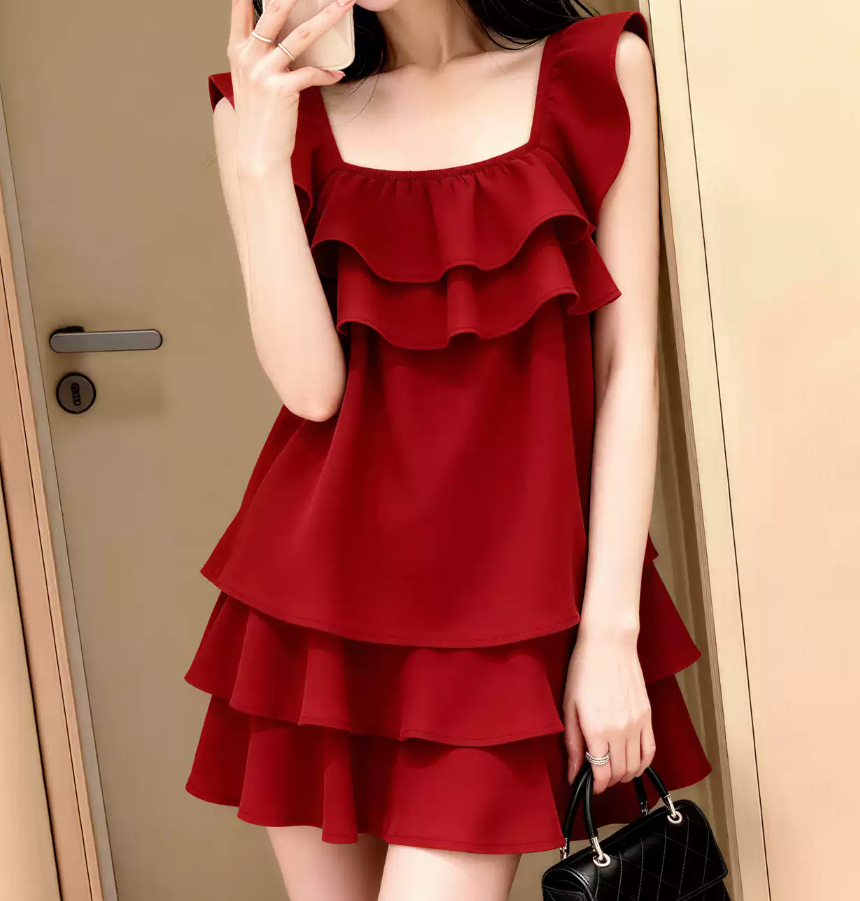 Mini robe de soirée en satin, sans bretelles, sans manches, ligne a, simple, C899