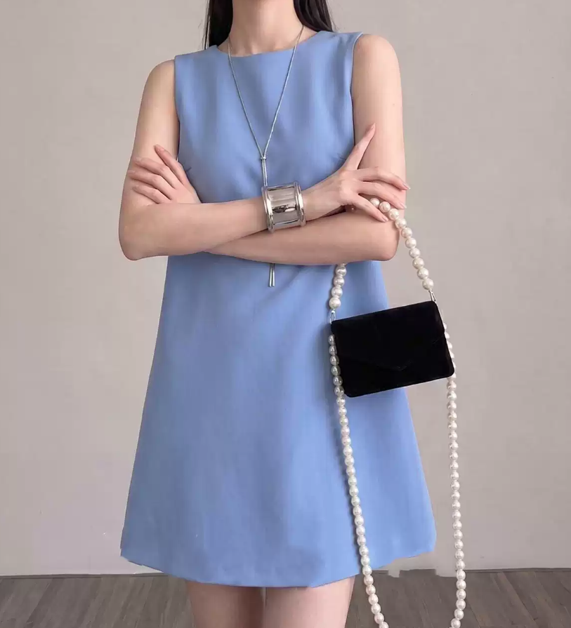 Mini robe de soirée en satin, sans bretelles, sans manches, ligne a, simple, C899