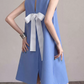 Mini robe de soirée en satin, sans bretelles, sans manches, ligne a, simple, C899