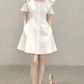 Mini robe de soirée en satin, sans bretelles, sans manches, ligne a, simple, C899