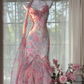 Robe de bal de princesse bustier à volants en satin long, robe de soirée C8117