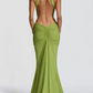 Robe de bal de princesse bustier à volants en satin long, robe de soirée C8117