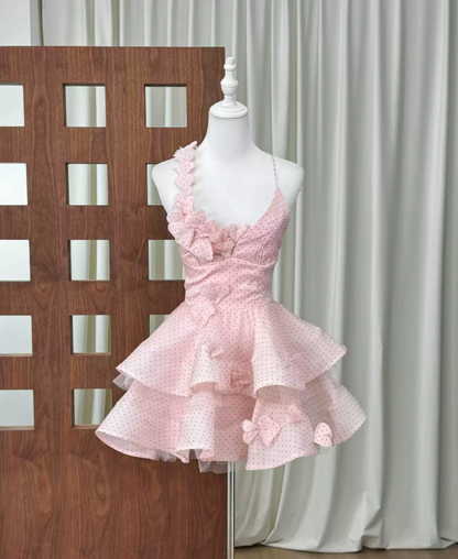 Mini robe de soirée en satin, sans bretelles, sans manches, ligne a, simple, C899