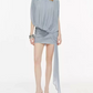 Lovely Off-Shoulder Blue Homecoming Dress Draped Sheath Party Dress C9285