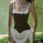 Mini robe de soirée en satin, sans bretelles, sans manches, ligne a, simple, C899