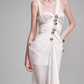 Ornate One Shoulder Prom Dress White Lace Mermaid Evening Dress C9293