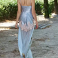 Robe de bal de princesse bustier à volants en satin long, robe de soirée C8117