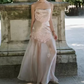 Robe de bal de princesse bustier à volants en satin long, robe de soirée C8117