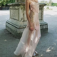 Robe de bal de princesse bustier à volants en satin long, robe de soirée C8117