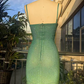 Glittering Spaghetti Straps Green Homecoming Dress Sequins Sheath Party Dress C9300
