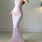 Robe de bal de princesse bustier à volants en satin long, robe de soirée C8117