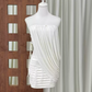 Chic Strapless Homecoming Dress Draped Sheath Party Dress C9303