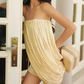 Chic Strapless Homecoming Dress Draped Sheath Party Dress C9303