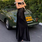 Vintage Off-Shoulder Prom Dress Black Mermaid Evening Dress C9305