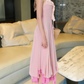 Robe de bal de princesse bustier à volants en satin long, robe de soirée C8117