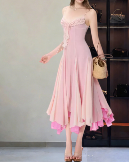 Robe de bal de princesse bustier à volants en satin long, robe de soirée C8117