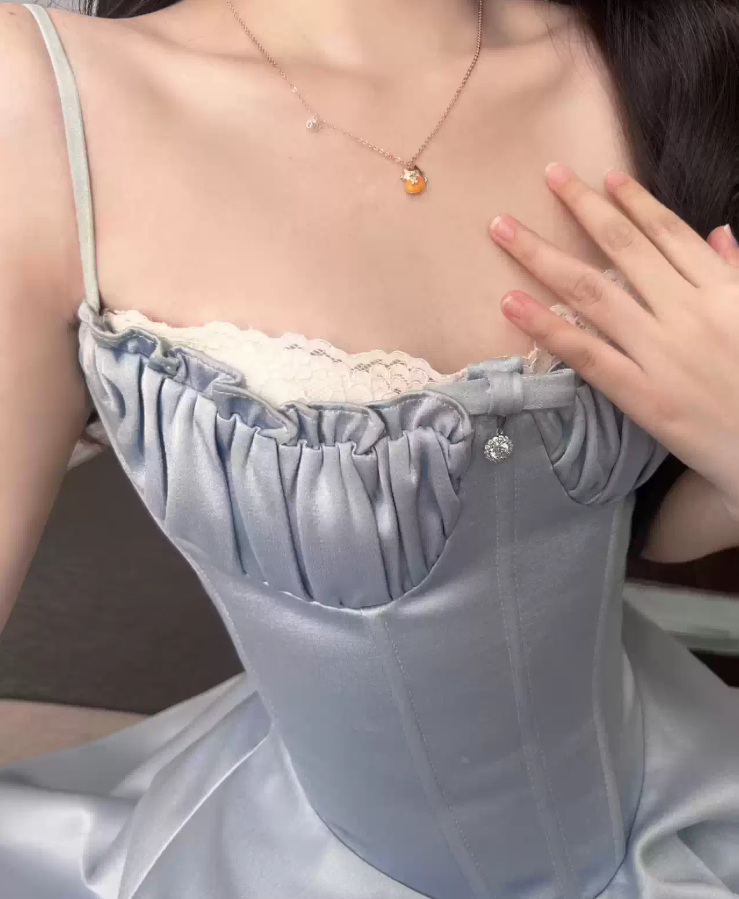 Mini robe de soirée en satin, sans bretelles, sans manches, ligne a, simple, C899