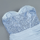 Robe de bal de princesse bustier à volants en satin long, robe de soirée C8117