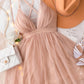 Vintage A line Blush Pink Tulle Birthday Outfits Homecoming Dress C931