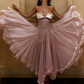 Charming Spaghetti Strap Prom Dress Lace Chiffon A-Line Evening Dress C9312