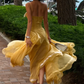 Charming Spaghetti Strap Prom Dress Lace Chiffon A-Line Evening Dress C9312