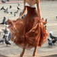 Charming Spaghetti Strap Prom Dress Lace Chiffon A-Line Evening Dress C9312