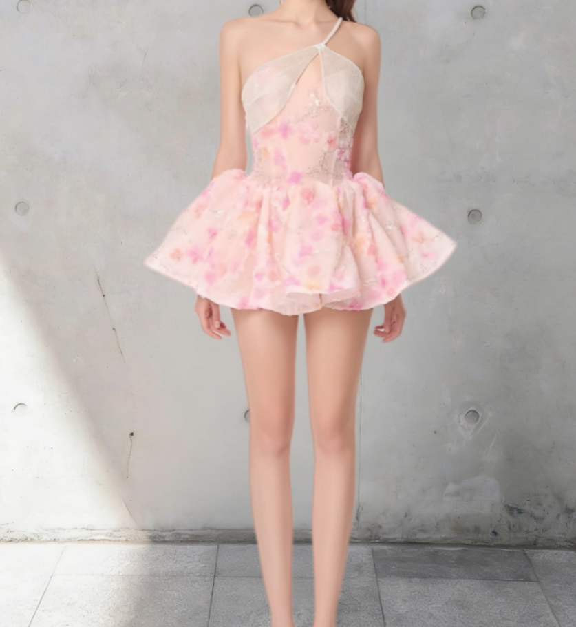 Mini robe de soirée en satin, sans bretelles, sans manches, ligne a, simple, C899