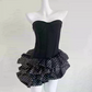 Cute Strapless Black Homecoming Dress Polka Dots A-Line Party Dress C9323