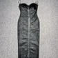 Classical Strapless Prom Dress Shine Sheath Evening Dress C9324