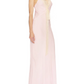Sweet Spaghetti Strap Pink Prom Dress Chiffon Lace A-Line Evening Dress C9325